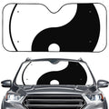Black And White Yin Yang Symbol Print Car Windshield Sun Shade