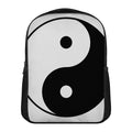 Black And White Yin Yang Symbol Print Casual Backpack