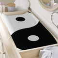 Black And White Yin Yang Symbol Print Changing Pad Cover