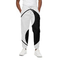 Black And White Yin Yang Symbol Print Cotton Sweatpants