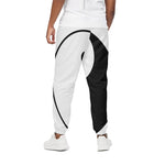 Black And White Yin Yang Symbol Print Cotton Pants