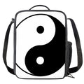 Black And White Yin Yang Symbol Print Crossbody Lunch Bag