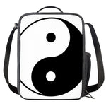 Black And White Yin Yang Symbol Print Crossbody Lunch Bag