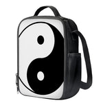 Black And White Yin Yang Symbol Print Crossbody Lunch Bag