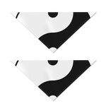 Black And White Yin Yang Symbol Print Dog Bandana