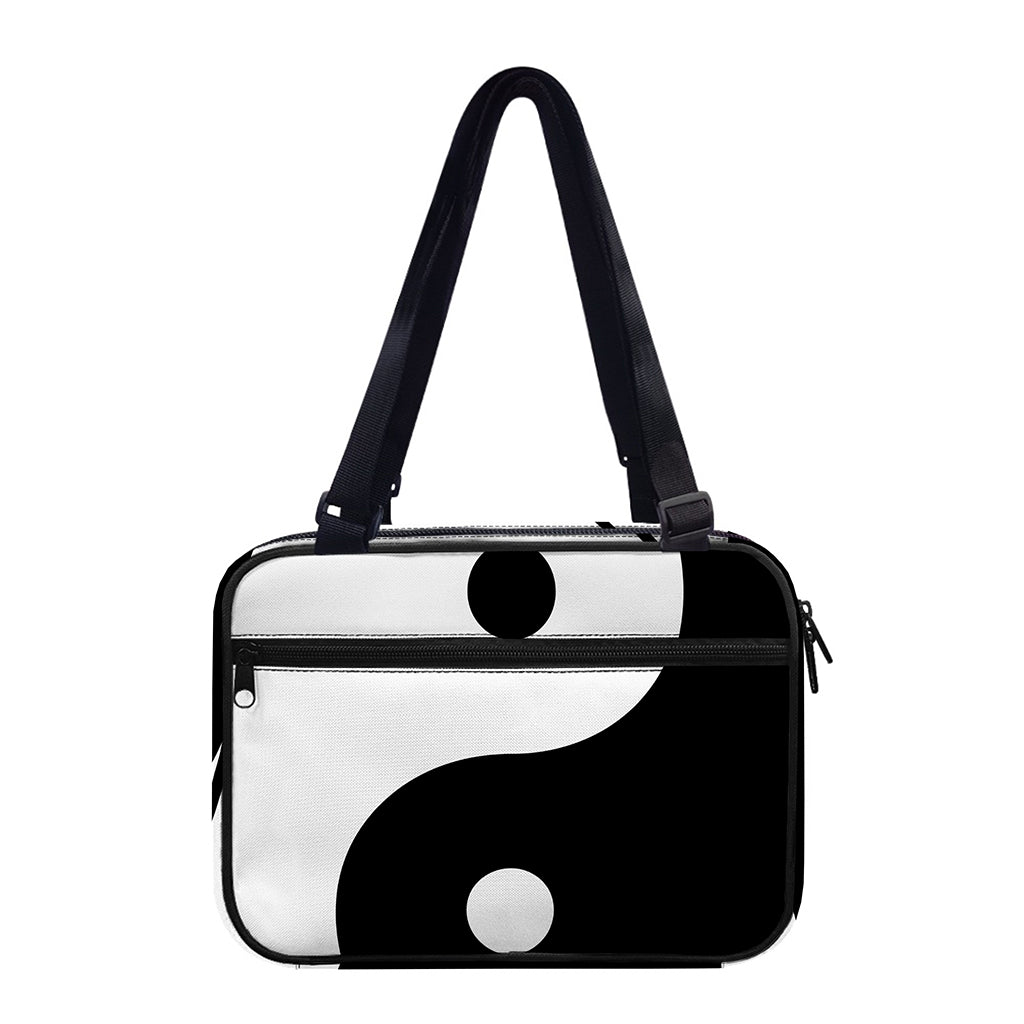 Black And White Yin Yang Symbol Print Double Strap Bible Bag