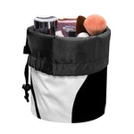Black And White Yin Yang Symbol Print Drawstring Makeup Bag
