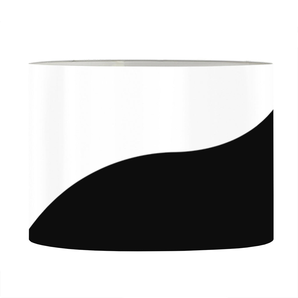 Black And White Yin Yang Symbol Print Drum Lamp Shade