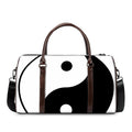 Black And White Yin Yang Symbol Print Duffel Bag