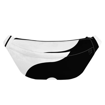 Black And White Yin Yang Symbol Print Fanny Pack