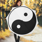 Black And White Yin Yang Symbol Print Foldable Umbrella
