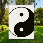 Black And White Yin Yang Symbol Print Garden Flag
