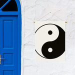 Black And White Yin Yang Symbol Print Garden Flag