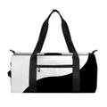 Black And White Yin Yang Symbol Print Gym Bag