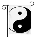 Black And White Yin Yang Symbol Print House Flag