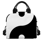 Black And White Yin Yang Symbol Print Insulated Lunch Bag