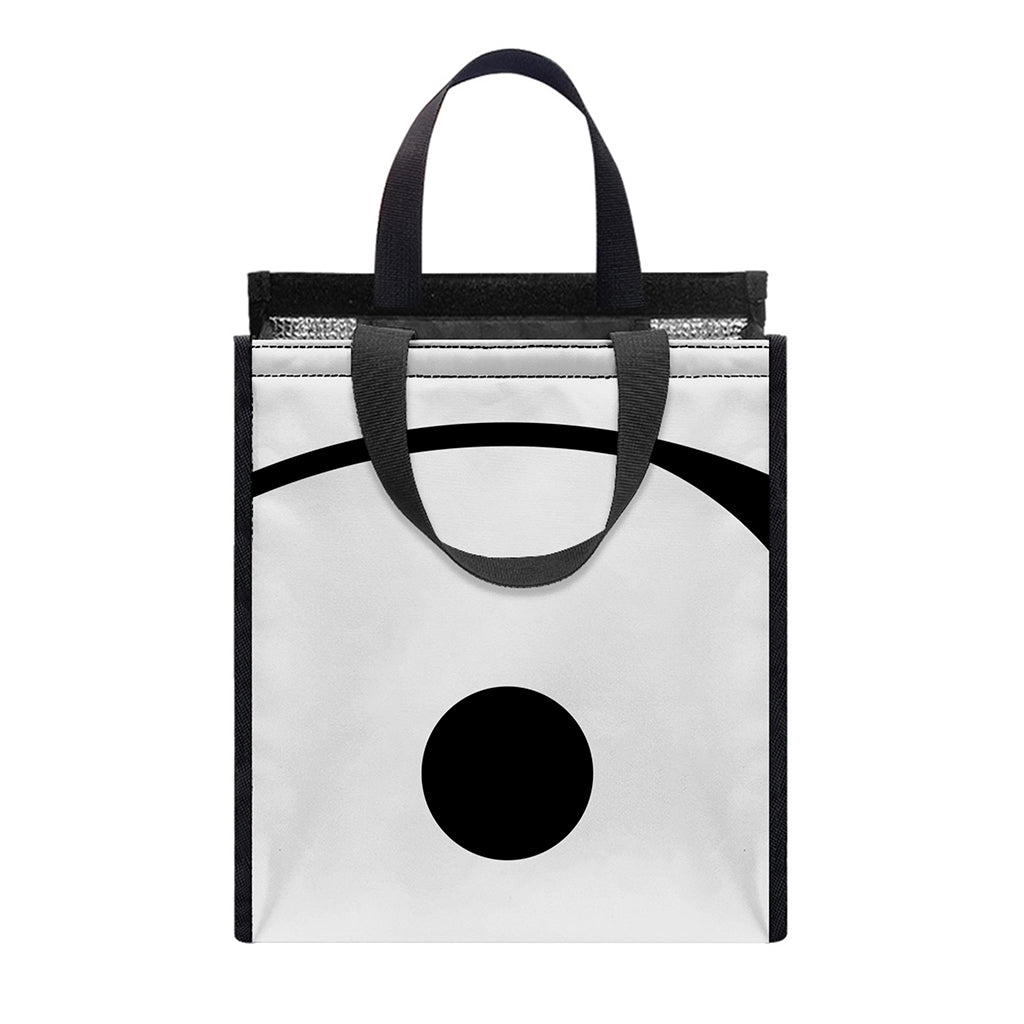 Black And White Yin Yang Symbol Print Insulated Lunch Tote