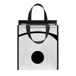 Black And White Yin Yang Symbol Print Insulated Lunch Tote
