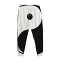 Black And White Yin Yang Symbol Print Jogger Pants