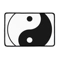 Black And White Yin Yang Symbol Print Kitchen Mat