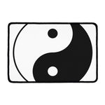 Black And White Yin Yang Symbol Print Kitchen Mat