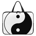 Black And White Yin Yang Symbol Print Laptop Sleeve With Handle