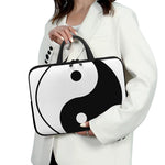 Black And White Yin Yang Symbol Print Laptop Sleeve With Handle