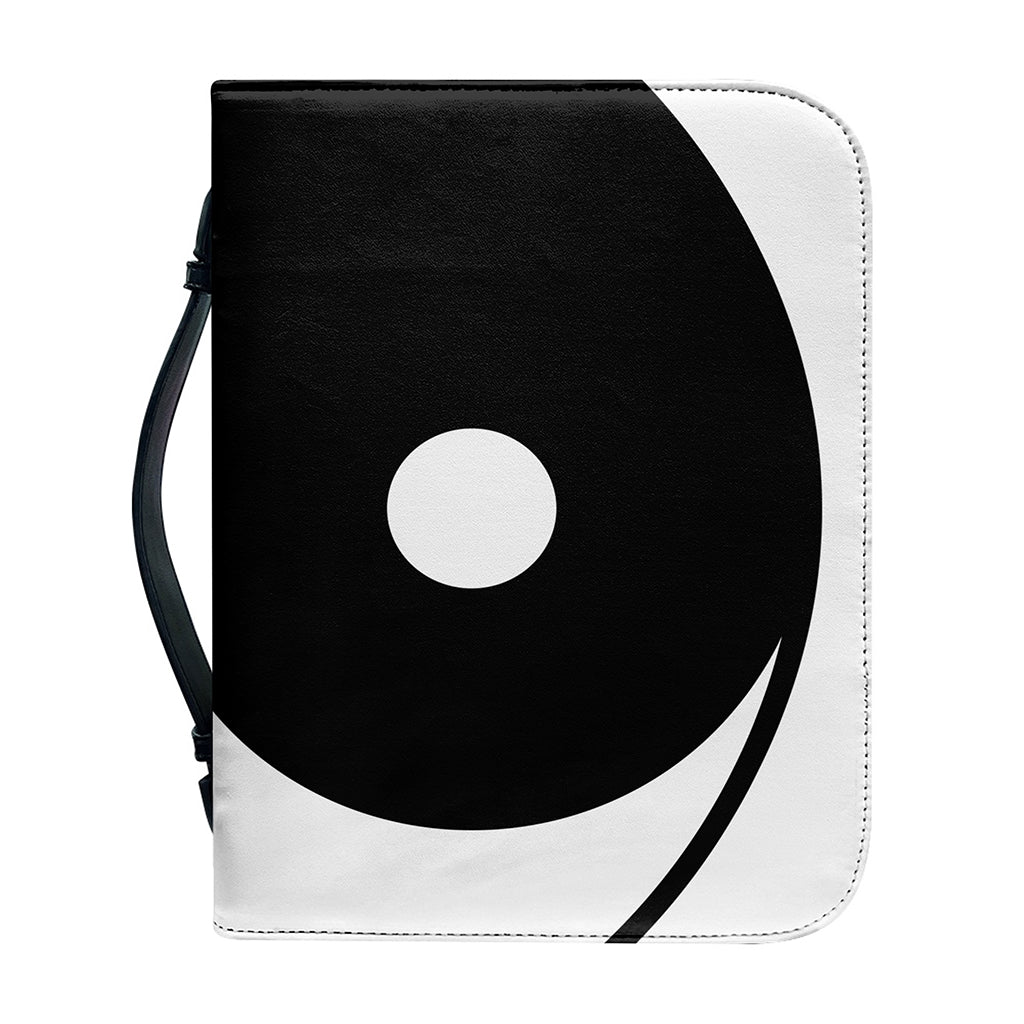 Black And White Yin Yang Symbol Print Leather Bible Cover