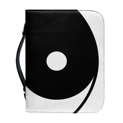 Black And White Yin Yang Symbol Print Leather Bible Cover