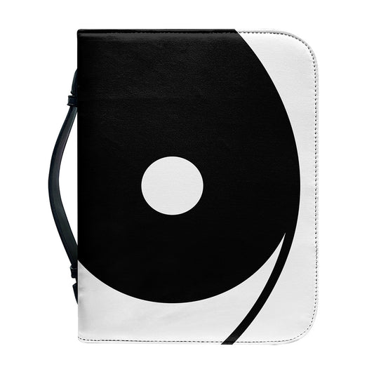 Black And White Yin Yang Symbol Print Leather Bible Cover