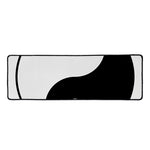 Black And White Yin Yang Symbol Print Long Kitchen Mat