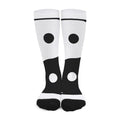 Black And White Yin Yang Symbol Print Long Socks