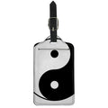 Black And White Yin Yang Symbol Print Luggage Tag