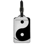 Black And White Yin Yang Symbol Print Luggage Tag