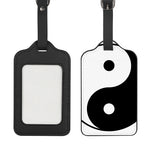 Black And White Yin Yang Symbol Print Luggage Tag