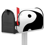 Black And White Yin Yang Symbol Print Mailbox Cover