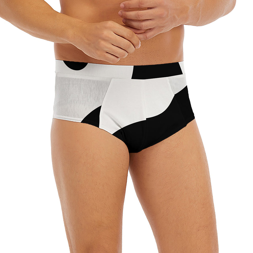 Black And White Yin Yang Symbol Print Men's Briefs