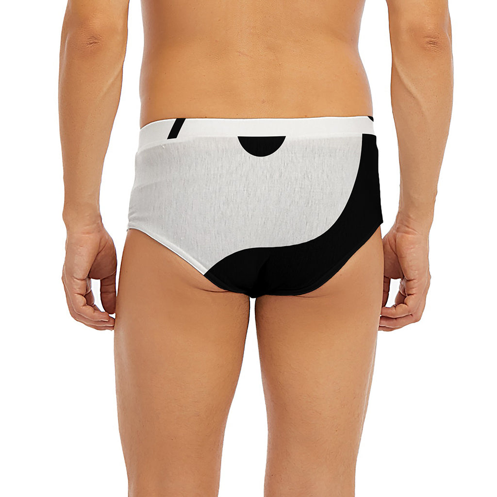 Black And White Yin Yang Symbol Print Men's Briefs