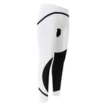 Black And White Yin Yang Symbol Print Men's Compression Pants