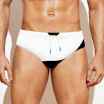 Black And White Yin Yang Symbol Print Men's Swim Briefs
