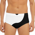 Black And White Yin Yang Symbol Print Men's Triangle Swim Briefs