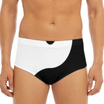 Black And White Yin Yang Symbol Print Men's Triangle Swim Briefs