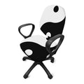 Black And White Yin Yang Symbol Print Office Chair Cover