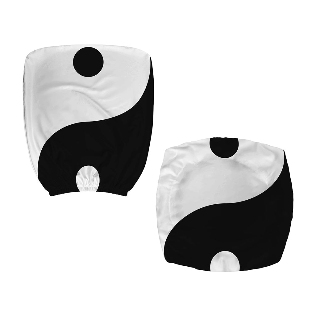 Black And White Yin Yang Symbol Print Office Chair Cover