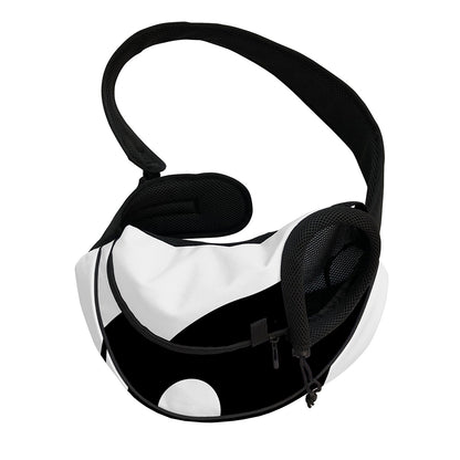 Black And White Yin Yang Symbol Print Pet Sling Carrier