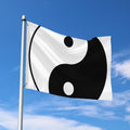 Black And White Yin Yang Symbol Print Polyester Flag
