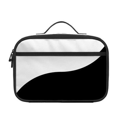 Black And White Yin Yang Symbol Print Portable Lunch Bag