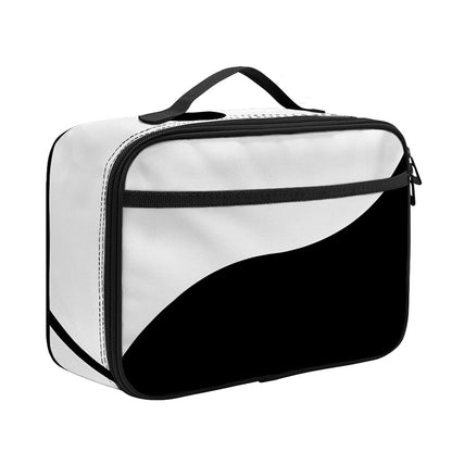 Black And White Yin Yang Symbol Print Portable Lunch Bag