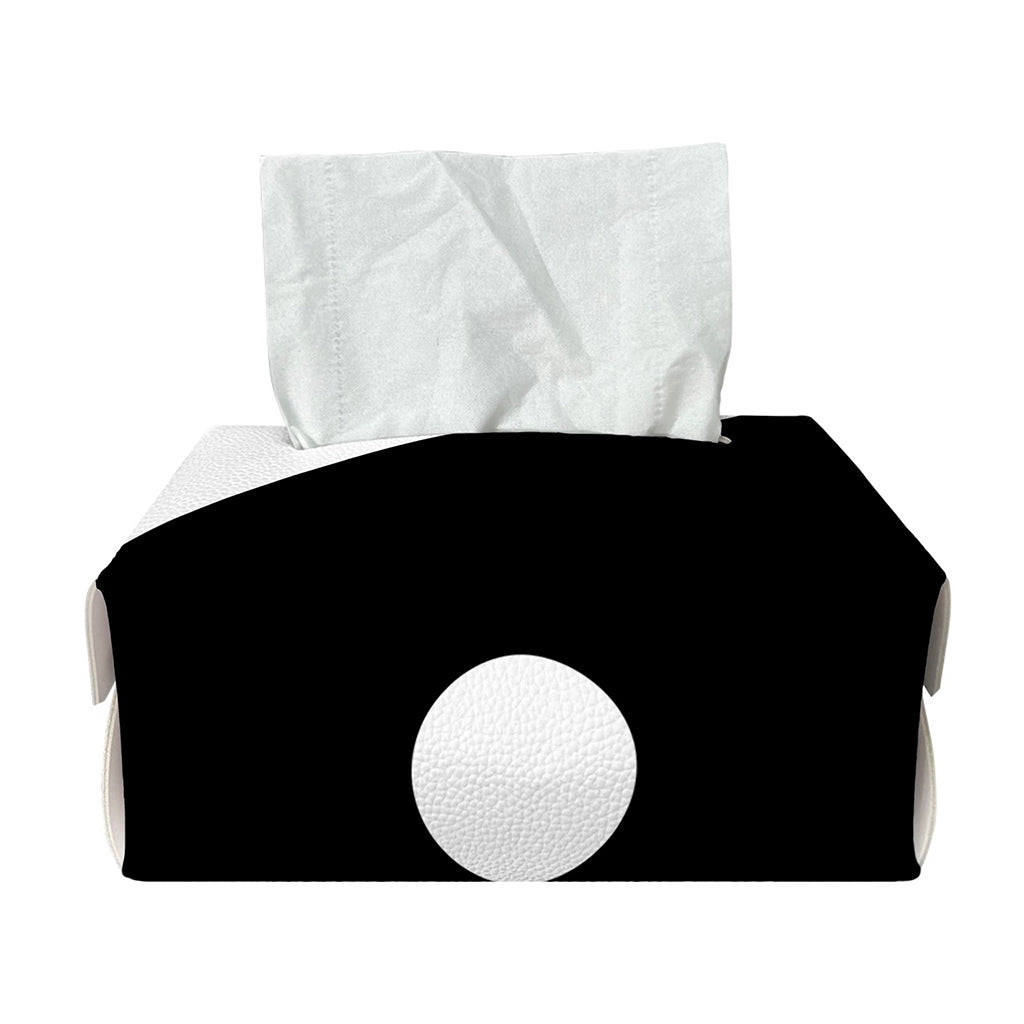 Black And White Yin Yang Symbol Print Rectangle Tissue Box Cover