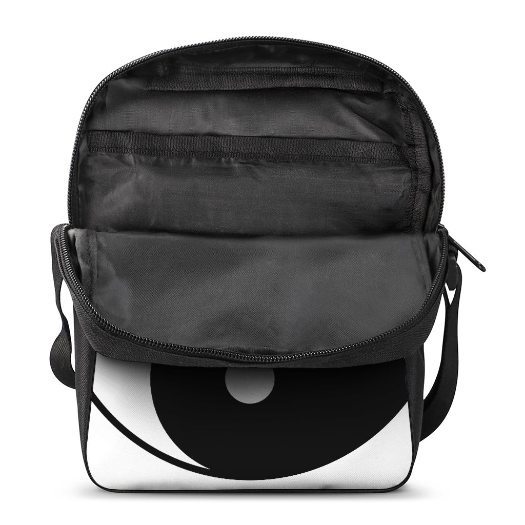 Black And White Yin Yang Symbol Print Rectangular Crossbody Bag